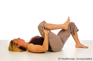 Knee-to-chest stretch